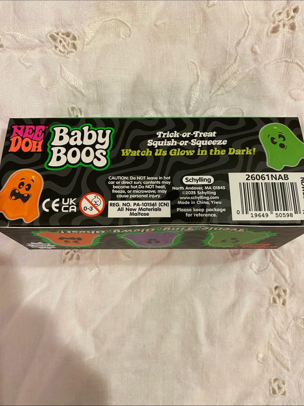 RARE NeeDoh Baby Boos 3-Pack 2026 Halloween Glow in Dark Ghosts NEW ๐ป - Picture 3 of 5